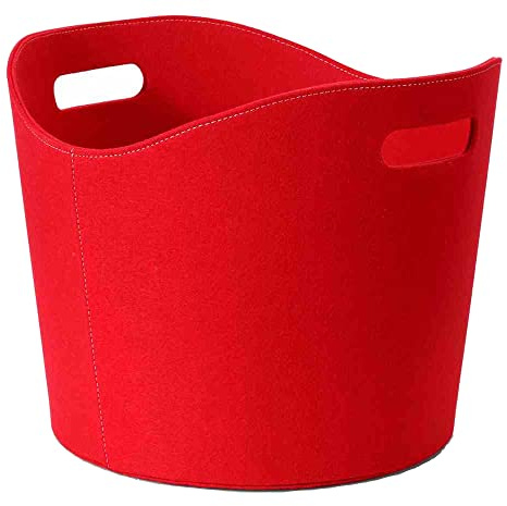 Filz-Kaminholztasche Ø 390 x H 310 mm rot