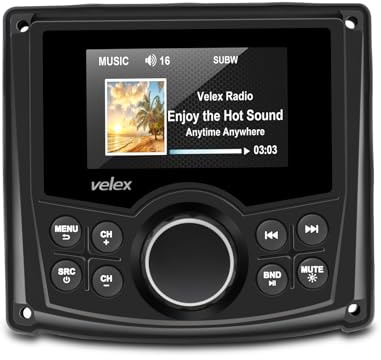Marine Stereo - Lettore multimediale DAB+/FM/AM con Bluetooth Streaming per caccia, barca, UTV, ATV, Power Sport