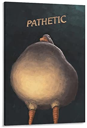 JIJIE Poster mit urteilsgemäßer Ente, Kunstposter, Leinwand, Gemälde, Dekor, Wanddruck, Foto, Zuhause, moderne dekorative Poster, 20 x 30 cm