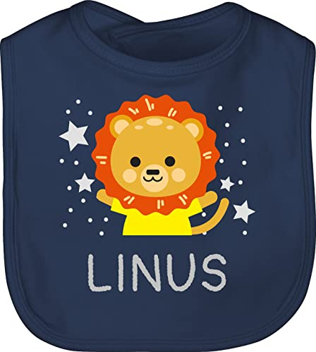 Geschenk mit Namen personalisiert by Shirtracer - Baby Lätzchen - Geschenk Löwe mit Name personalisiert I Lion I Löwen