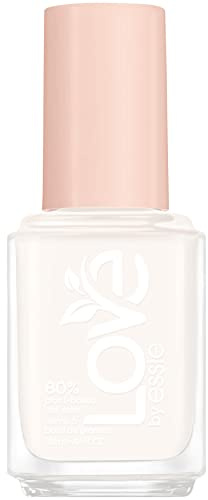 essie langanhaltender Nagellack mit cremigem Finish, Kurze Trocknungszeit und weniger Absplitterungen, Vegane Formel, LOVE by essie, Farbe: Nr. 0 blessed-never stressed, Weiß, 1 x 13,5 ml