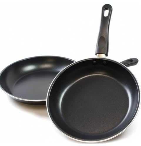 PEBBLE HUG 2X Aluminium Non-Stick Fry Pan 20cm and 25cm for Everyday Cooking, Omelette Pan for Induction Gas and Electric, Easy to Clean, Durable and Long Lasting