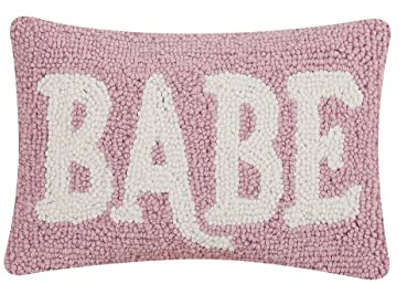 Peking Handicraft Babe Hook Pillow, 12-inch Length, Wool and Poly Velvet, for Home, Office, Living Room Décor