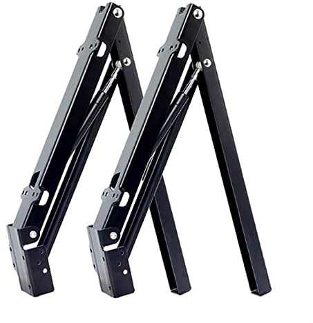 ELSAIL 2 Stück klappbare Sitzhocker-Halterung, Regalstütze aus Karbonstahl, Schuhschrank, Schrankregal, Scharnier (Color : Buffer)