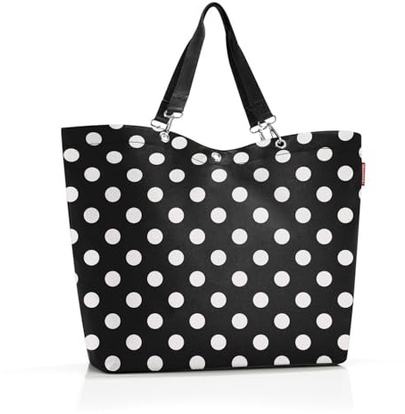 reisenthel shopper XL dots white – Geräumige Shopping Bag und edle Handtasche in einem – Aus wasserabweisendem Material