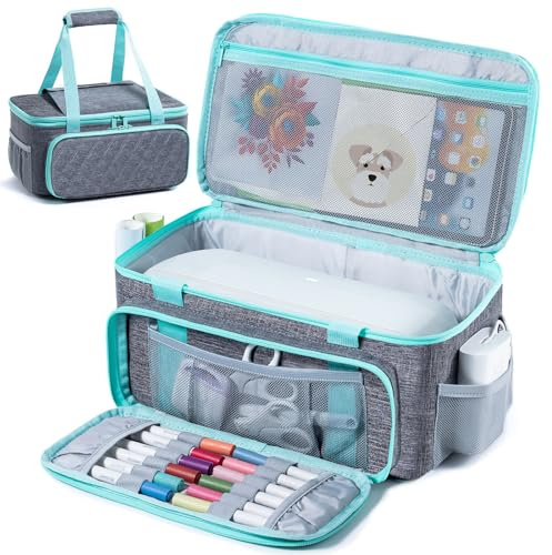 IMAGINING Tragetasche kompatibel mit Cricut Joy Xtra Smart Schneidemaschine, grau/blau, Basteln
