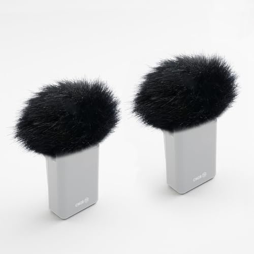 JCMOYUTY Windscreen for NEEWER CM28 Wireless Lavalier Microphone Deadcat Furry Cover, 2-Pack Pop Filter Accessory