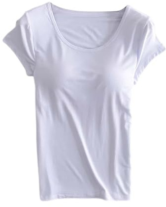 Debardeur Soutien Gorge Integre, Débardeurs Femme avec Soutien Gorge Intégré Débardeurs D'entraînement Haut de Yoga Camisole Manches Courtes Débardeur de Course Débardeur Haut T-Shirt Femmes