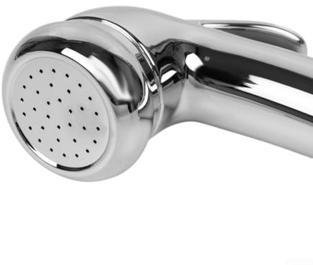 Oniissy Handbrause aus Chrom, mit Ein/Aus, für Badewannen, Boote, Wohnwagen, Wohnmobil, Wassersparend, breiter Duschkopf, Warmwasserfluss, Grau