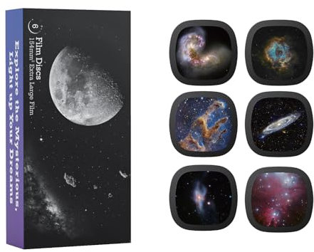 Disques Réalistes - Disques pour Ainael Galaxy Projecteur, Diapositives 5k Ultra HD pour Planétarium Domestique, Jeu de 6 Disques sans Projecteur (Nebula 3)