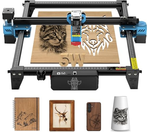 Twotree TTS-55 Pro, machine de gravure et découpe laser 20W/5,5W à mise au point fixe, pour la fabrication de puzzles 3D en bois