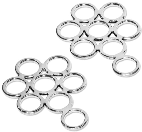 Bitless Flower Hackamore - Stainless Steel - Horse 8 Ring Hackamore - Flower Hackamores Shanks - Pair