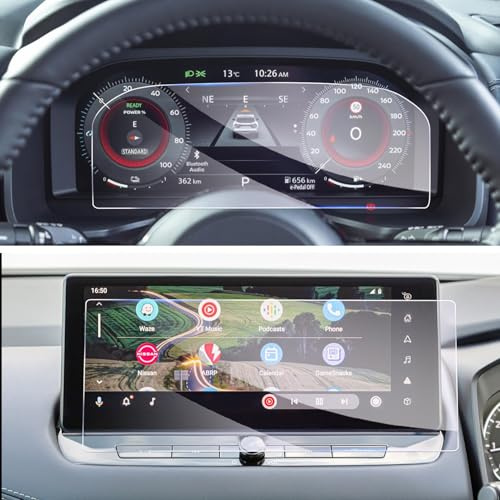 GAFAT Compatible avec Nissan Qashqai J12 e-Power Juke F16 X-Trail T33 2023-2025 2026 Films de Protection d'Écran pour 12,3 Navigation + Cockpit, Film en Verre, 9H Anti-rayures [Lot de 2]