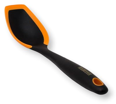 ROADBAKER® RoadSpoon-Flat – Silikonlöffel gerade, für antihaftbeschichtetes Kochgeschirr, Kratzschutz, Silikon Löffel, Küchenutensilien, Kochlöffel, Servierlöffel