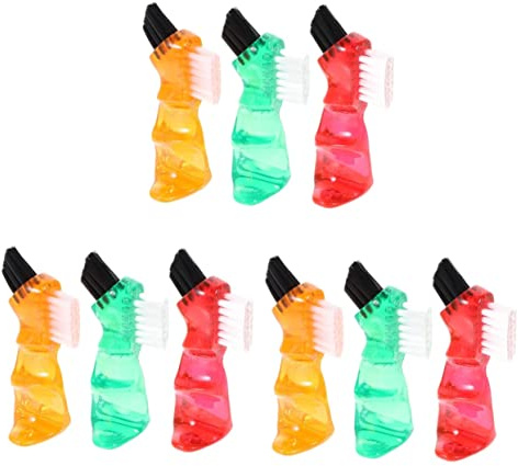 PACKOVE 9piezas Limpiador Multi- Para Dentaduras Cepillo Doble Cara y Portátil Para