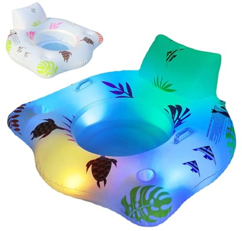 MWZBTG Aufblasbare Pool, 26 X 24 X 5 cm Wasser Pool Luftmatratze, Wasserhängematte, Schwimmbett Pool, Seeschwimmer Und Poolspielzeug, Schwimmstuhl Für Partys, Sommer,Wasser, Tropische