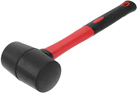 HONITANO Gummihammer 12oz Rutschfester Montagehammer Mit Tpr Griff Elastischer Kopf Für Bodenbeläge Lederhandwerk Schmuck