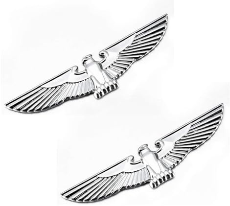 Angelkiss 2 Stück 3D Metall-Aufkleber, Geeignet für Universelle Motorrad- und Autostyling-Dekorationszubehör (Silber)