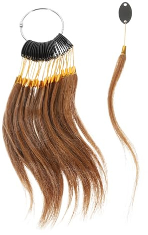 WESIEVYA 30 Haarfarbenproben Echthaar Farbmuster zum Professionellen Haartest für Friseure im Salon mit Realem Haar und Angenehmem Griff