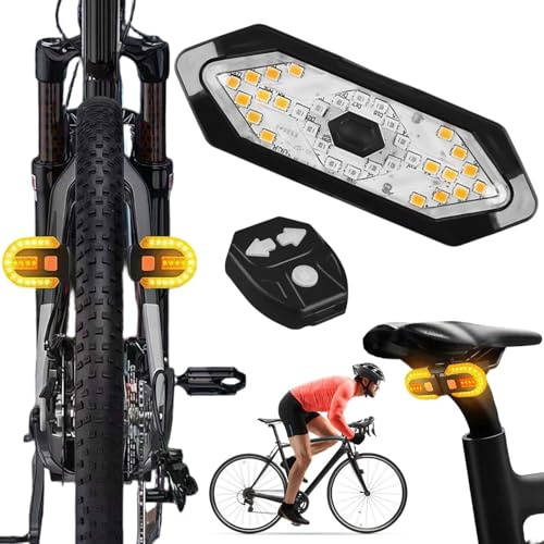 2026 New 600 Akku-Blinker,Drahtlose Fernbedienung für Fahrradrücklicht,5 Modi Rücklicht, kabellose Fernbedienung für Sicherheit beim Radfahren, 13 x 13 cm, 4,8 m Fernbedienung,45 Stunden Laufzeit (A)