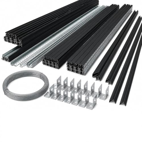 15m2 Black Suspended Ceiling Grid Metal Frame 600mm x 600mm - Suspension System Only - Tiles Not Included