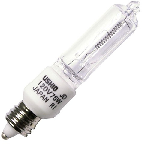 Ushio 1003089 - JD120V-75W/E11 Screw Base Single Ended Halogen Light Bulb