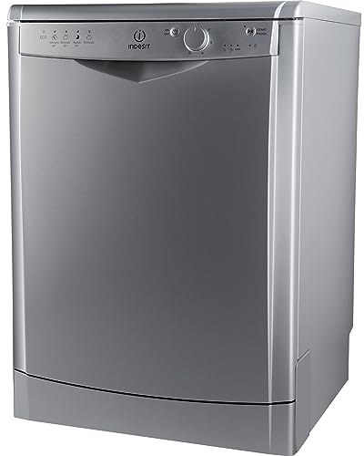 Indesit DFG 15B1 S IT Lavastoviglie (Independent, 60 cm, Bottoni, ruotabile, 1,28 m), Argento