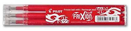 Tintenrollermine Frixion BLS-FR7, 0,4mm, rot, 4 x 3er Set