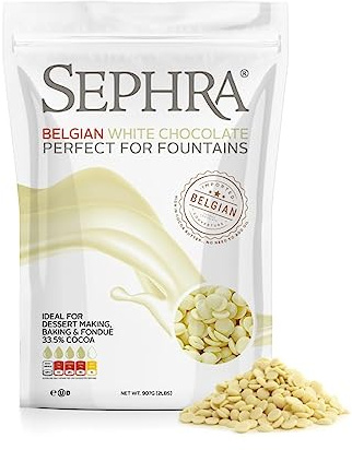 Sephra Belgische Couverture Brunnen Fertigschokoladenkaletten – Weiß 2,5 kg