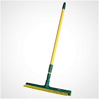 GardiRex 42 mm silicone groove cleaning broom | Rubber floor cleaning broom with telescopic handle | Rubber floor cleaning brush