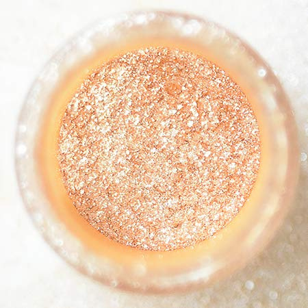 Creme Brulee Gold Orange Edible Glitter - food compliant Flash Dust, No Artificial Colors - Never Forgotten Designs Made in USA