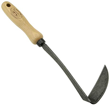 DeWit Japanische Handhacke (Rechtshänder) 32 cm I Profi Gartenhacke aus geschmiedetem Borstahl I Premium Garten-Zubehör zum Unkraut entfernen I Handgemachte Garden Tools – Made in Holland