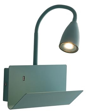Wandleuchte GULP mit flexiblem Leuchtenkopf und USB-Ladeanschluss, Nachttischtleuchte, Bettleuchte, elegant und modern