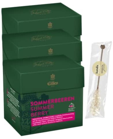 3er-Set TEA DIAMONDS Sommerbeeren von Eilles mit Gourvita Kandisstick