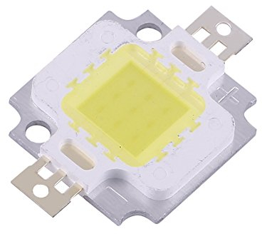10 Uds. Chip LED SMD de 10W COB DC 9-12V para Reemplazo de Bombilla de Luz de Inundación Cálida/luz Blanca(Blanco puro)