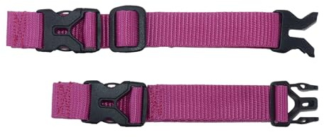 Benristraps 25mm Rucksack and Backpack Adjustable Chest Strap with Easy-On Clips and Adjusting Buckles (Pink)