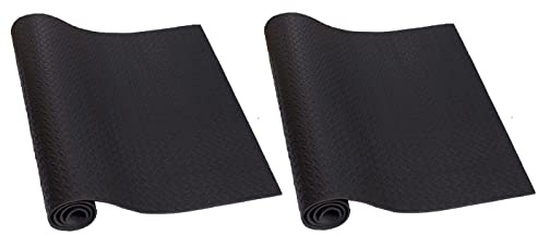 Bodenschutzmatte Fitness 200x100cm - 7mm dicke Schutzmatte für Laufband, Crosstrainer & Fitnessgeräte - Gym Matte, Trainingsmatte, stoßdämpfend für Home Gym