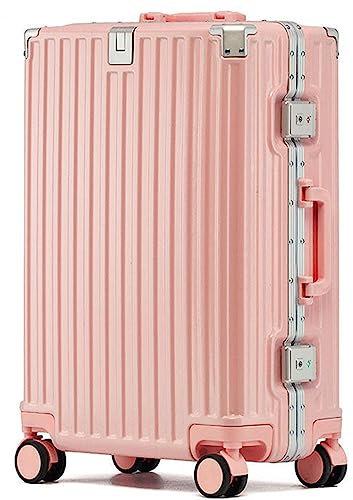 Bewahren Sie Ihre Sachen sicher auf mit einem Aluminiumrahmen-Koffer mit Zahlenschloss, Pink, 24 Zoll