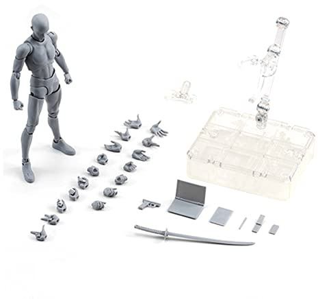 DX Set Uomo e Donna Colore Grigio e Body Chan Set, DX Set, PVC Azione Disegno Manichino per Artisti Modello Disegno per SHF S H Figuarts Giocattoli da Collezione