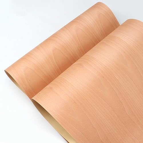Aibote Natürliche rote Buche Holzfurnier Möbel Restaurierung Blätter (60x250CM) Holz DIY Material für Lautsprecher Vitrine Schränke Tisch Regale Küche Hotel (flacher Schnitt)