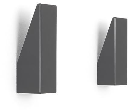 Mad Ganci Appendiabiti da Parete, Porta Asciugamani Bagno, Attaccapanni da Muro, Appendini per Cucina, Bagno, Camera da Letto e Ufficio (Grigio Scuro)