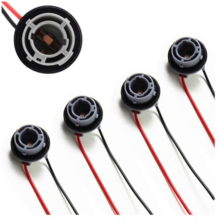 CGEAMDY 5 Pièces Douille De Lampe, 1156 BA15S Adaptateur LED Socle, Douille De Lampe P21W Pour Lampe Signal Freinage, Adaptateur Prise Pour Faisceau Câblage Pour Ampoules LED