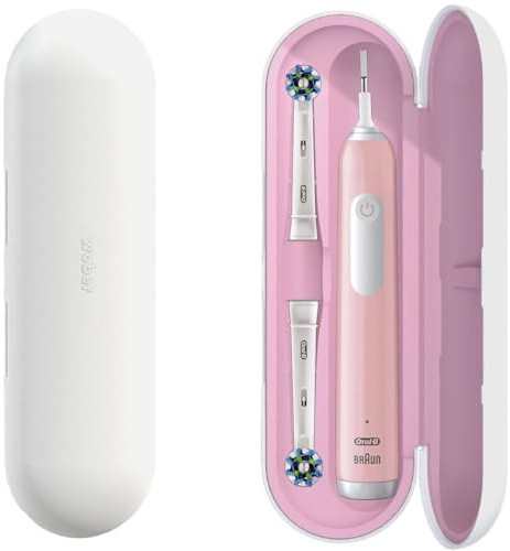 Elektrisk tandborste resefodral kompatibel med Oral-B Pro 1000, 1500, 2000, 3000, elektrisk tandborste med ytterväska, magnetiskt lås, reseväskhållare för elektrisk tandborste (Rosa ohne Tasche)
