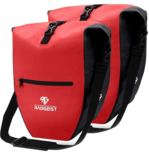 RADGEIST Fahrradtasche für Gepäckträger - Tasche für Fahrrad Gepäckträger - Gepäckträgertasche wasserdicht & Umhängetasche - Radtasche mit Reflektoren