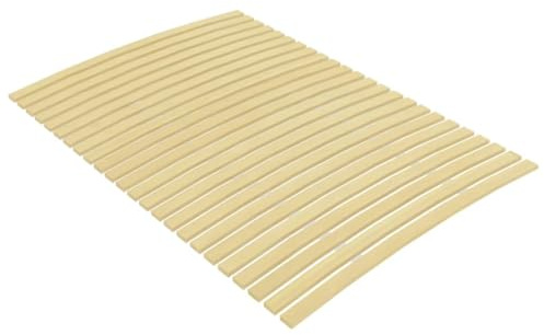 Willood Lattenrost mit 24 Latten Pappelholz Massivholz Lattenrost Zusammenklappbar Rolllattenrost Rollrost Bettrost Holzlatten Latten Rost 120x200 cm