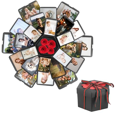 DMJJSD® Explosionsbox Bastelset Überraschung Box Geschenkbox DIY Explosionsbox Explosion Box DIY Fotoalbum Explosion Gift Box für Geburtstag Christmas, Heiratsantrag, Muttertag, Jahrestag,Valentinstag