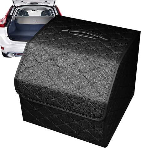 Organizer per bagagliaio auto, organizer per bagagliaio auto, robusto organizer pieghevole per auto, con manico, contenitore per l'organizzazione pieghevole, organizer per auto e