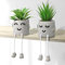 Dremisland Plantas Suculentas Artificiales en Maceta Decorativa Pequeña Planta Colgante Pierna Cemento Suculentas Artificiales Decoración para Hogar Oficina Mesa Escritorio Sala de Estar