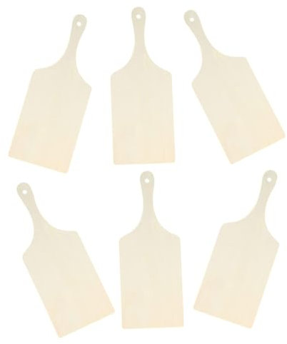 COLLBATH 6stücke Holz Schneidebrett Klein Mit Griff Diy Zeichnung Schneiden Bord Dekorative Holz Tablett