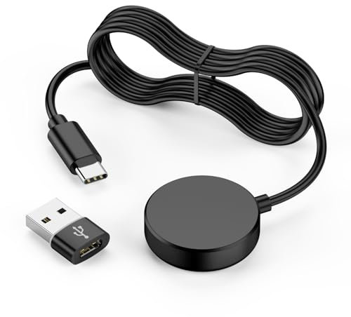 Ladegerät Ladekabel USB C Kompatibel mit Samsung Galaxy Watch 7/ Ultra/ 6/6 Classic/ 5/5 Pro/ 4/4 Classic/ 3/ Active 1/2/ FE, Tpy C Ladekabel Ladestation für Galaxy Smartwatch mit 1 USB Adapter